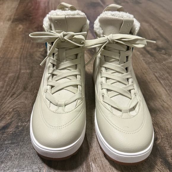 Vessi Cream Beige Women's Winter Rain Boots - Picture 4 of 12